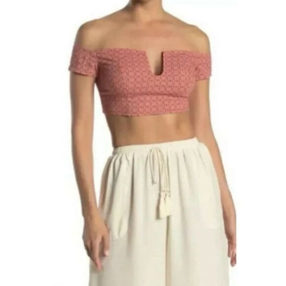 Free People Crop Vermillionette Top Sz XS - Picture 2 of 7